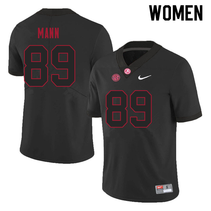 Women's Alabama Crimson Tide Kyle Mann #89 2021 Black College Stitched Football Jersey 23XU072TW